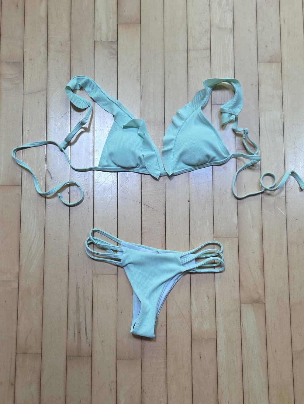 Women’s Light Mint Triangle Bikini Set